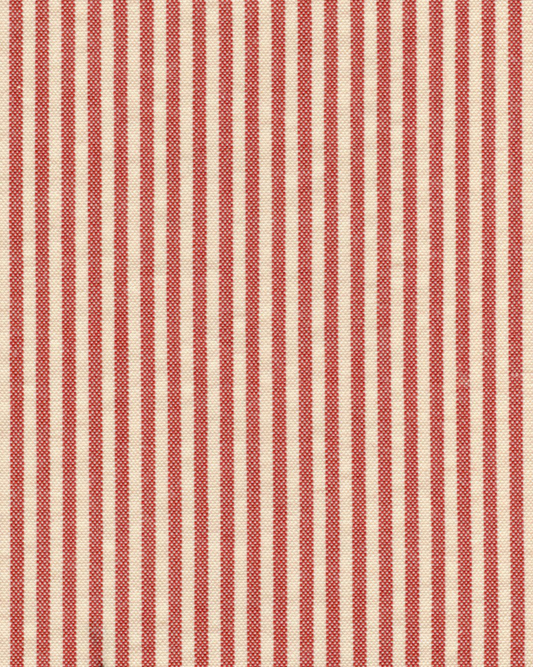 Red Ecru Stripes Seersucker