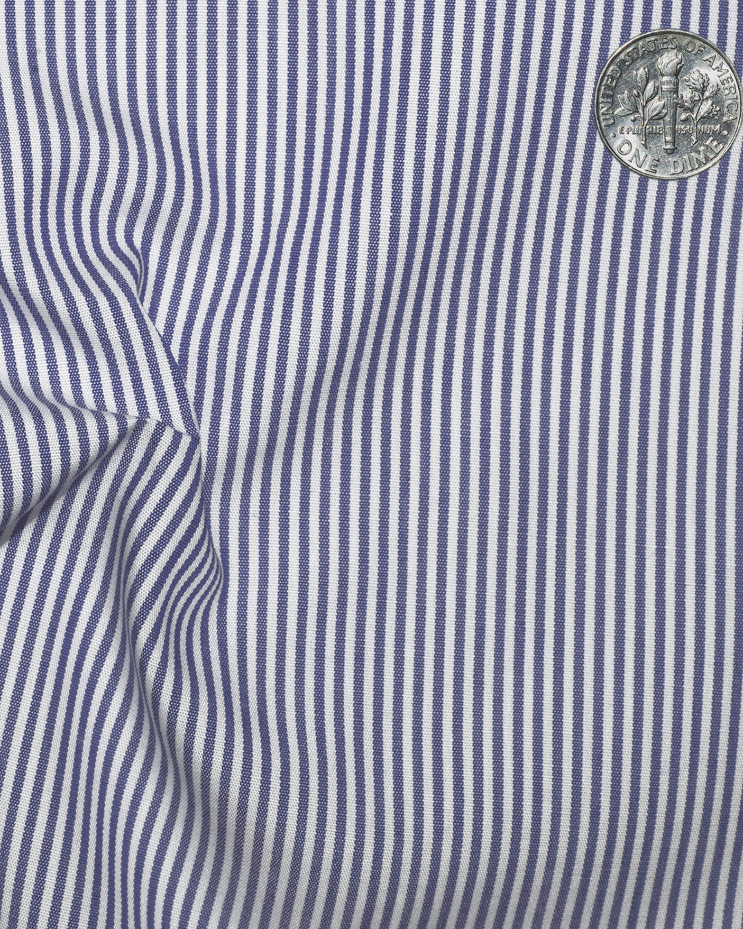 Blue Dress Stripes On White - 4
