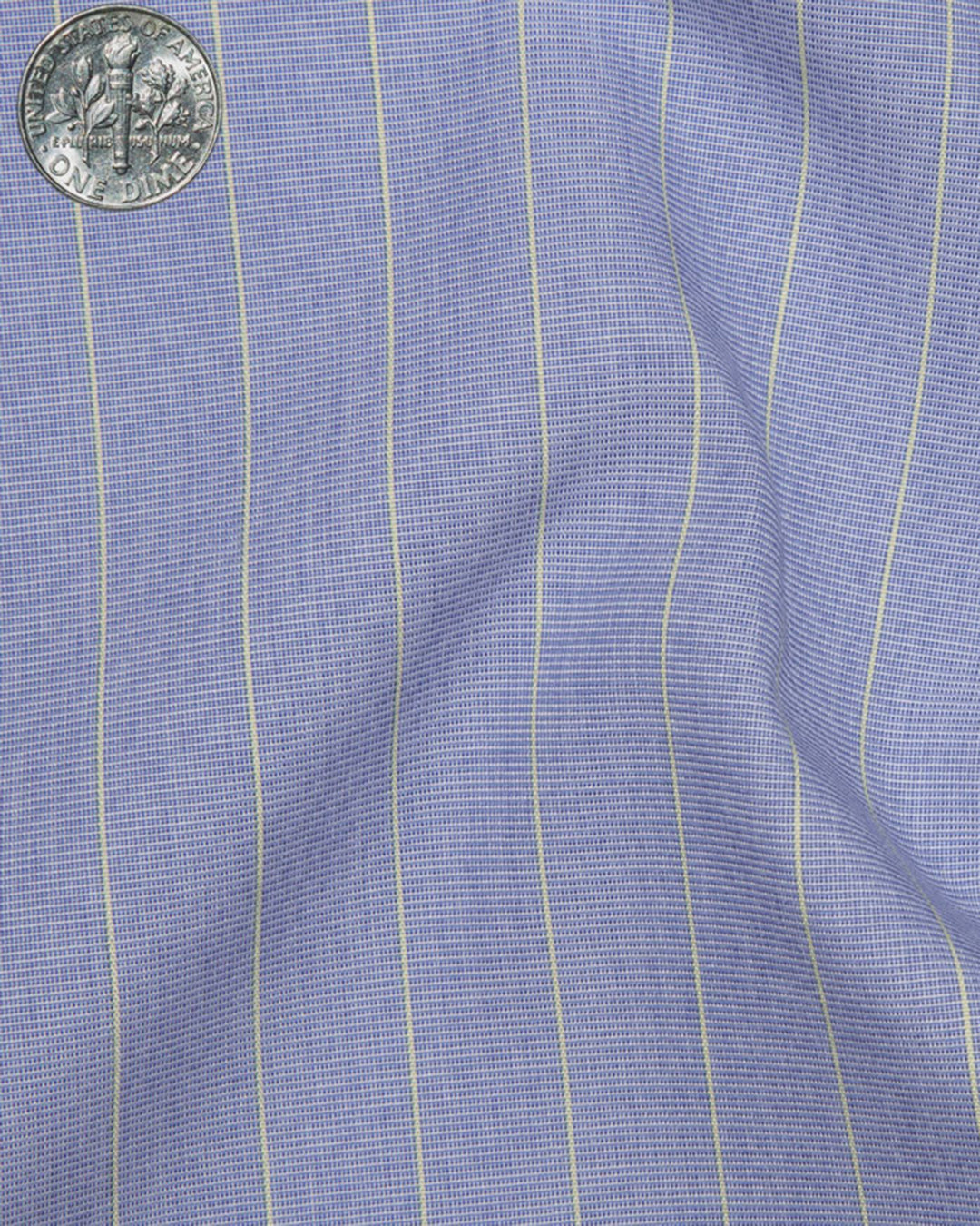 Yellow Pin Stripes on Blue End on End - 4