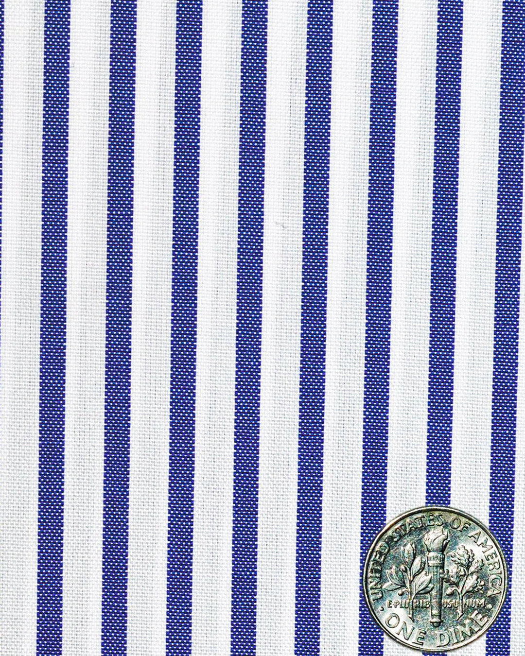 White Blue Candy Stripes Oxford Shirt
