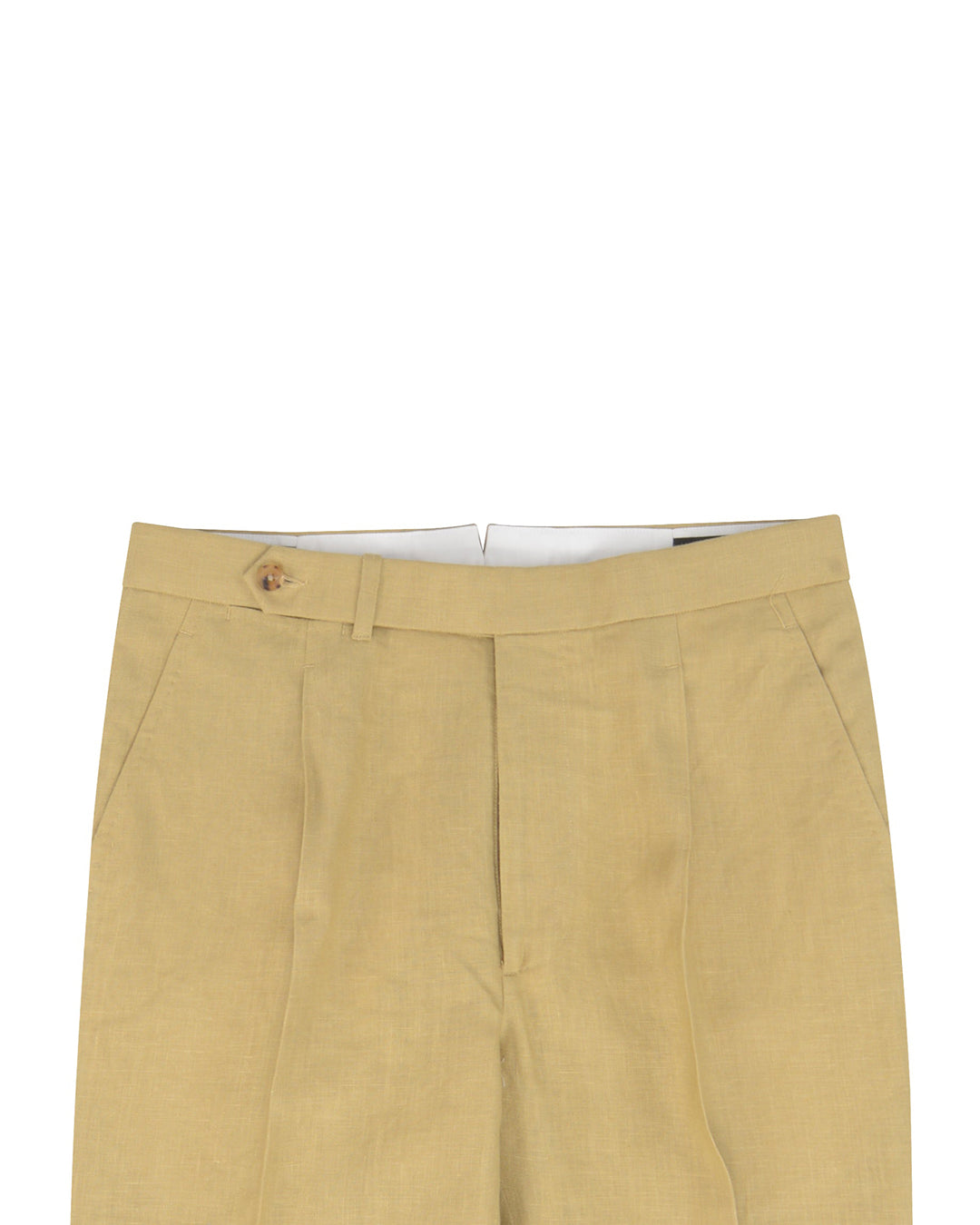 Goldish Yellow Linen Dress Pant - 2