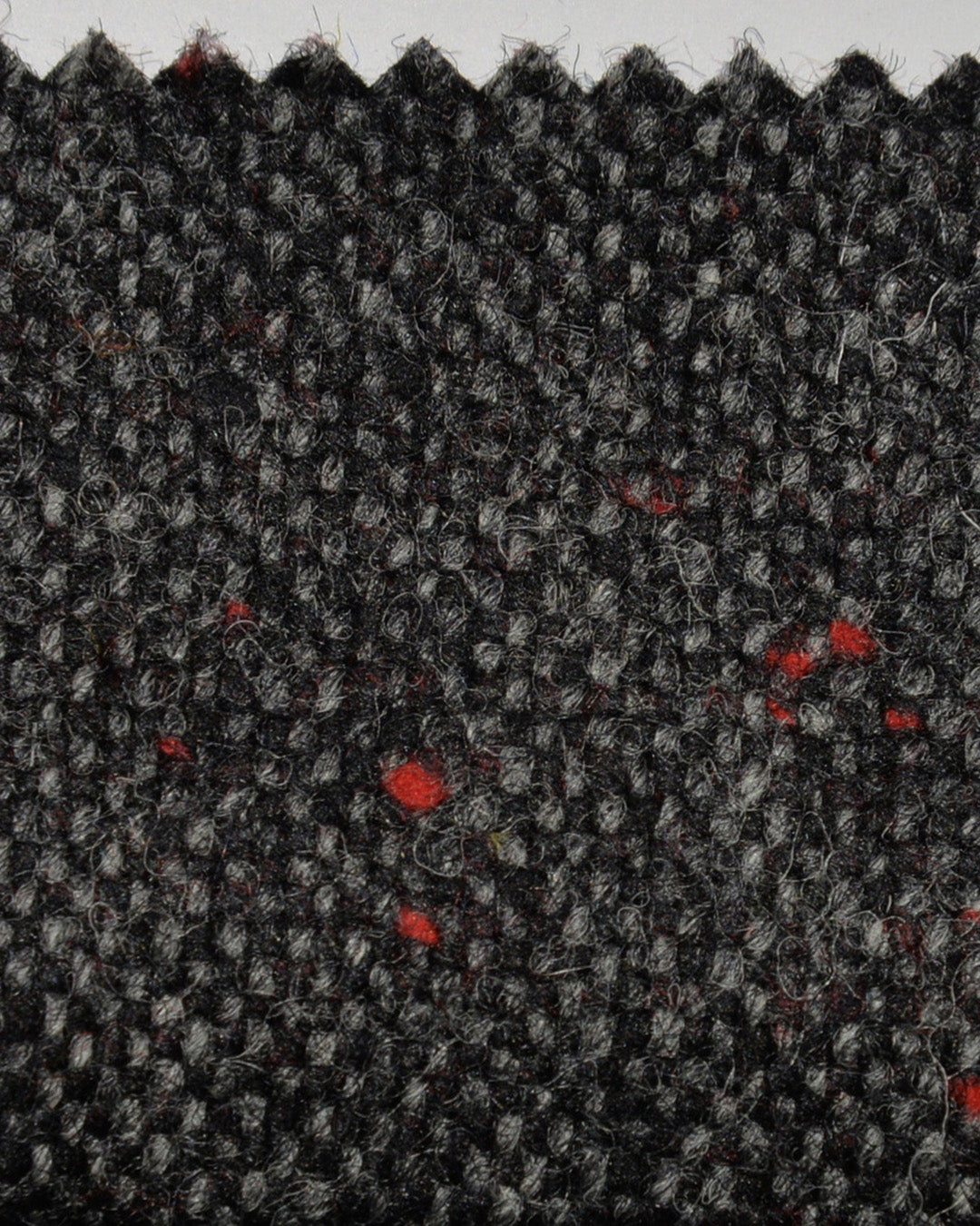 Holland & Sherry Tweed Wool Black & Grey With Red Point Tweed Point Tweed - 5