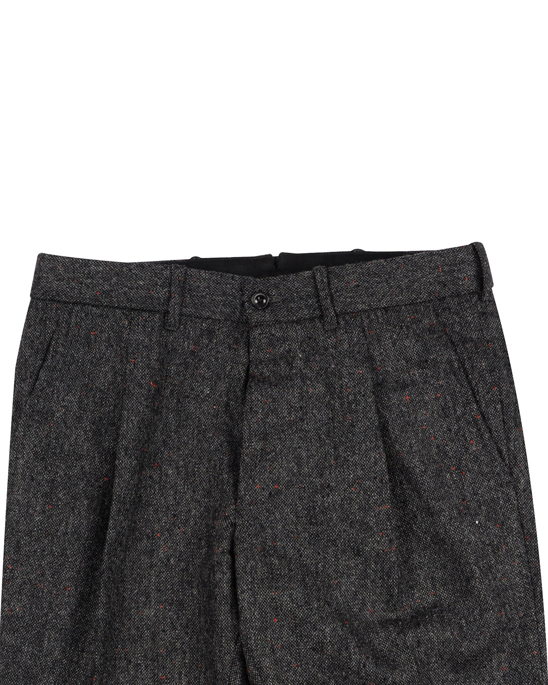 Holland & Sherry Tweed Wool Black & Grey With Red Point Tweed Point Tweed - 2