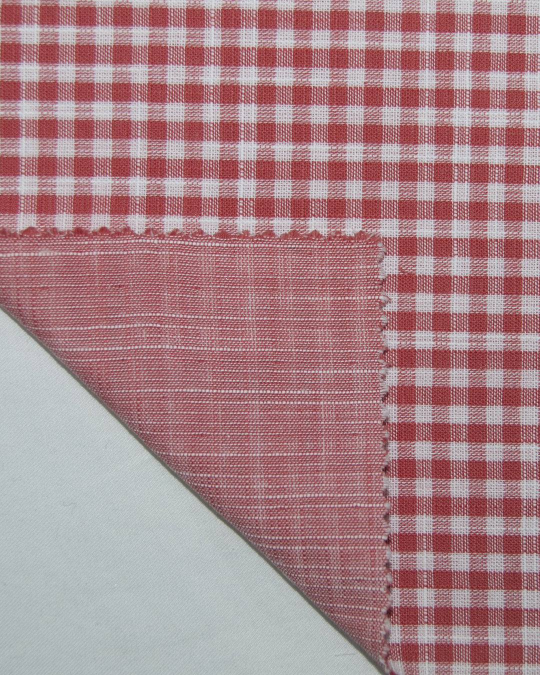 Soft Light Summer:Red White Mini Gingham Chambray - 4