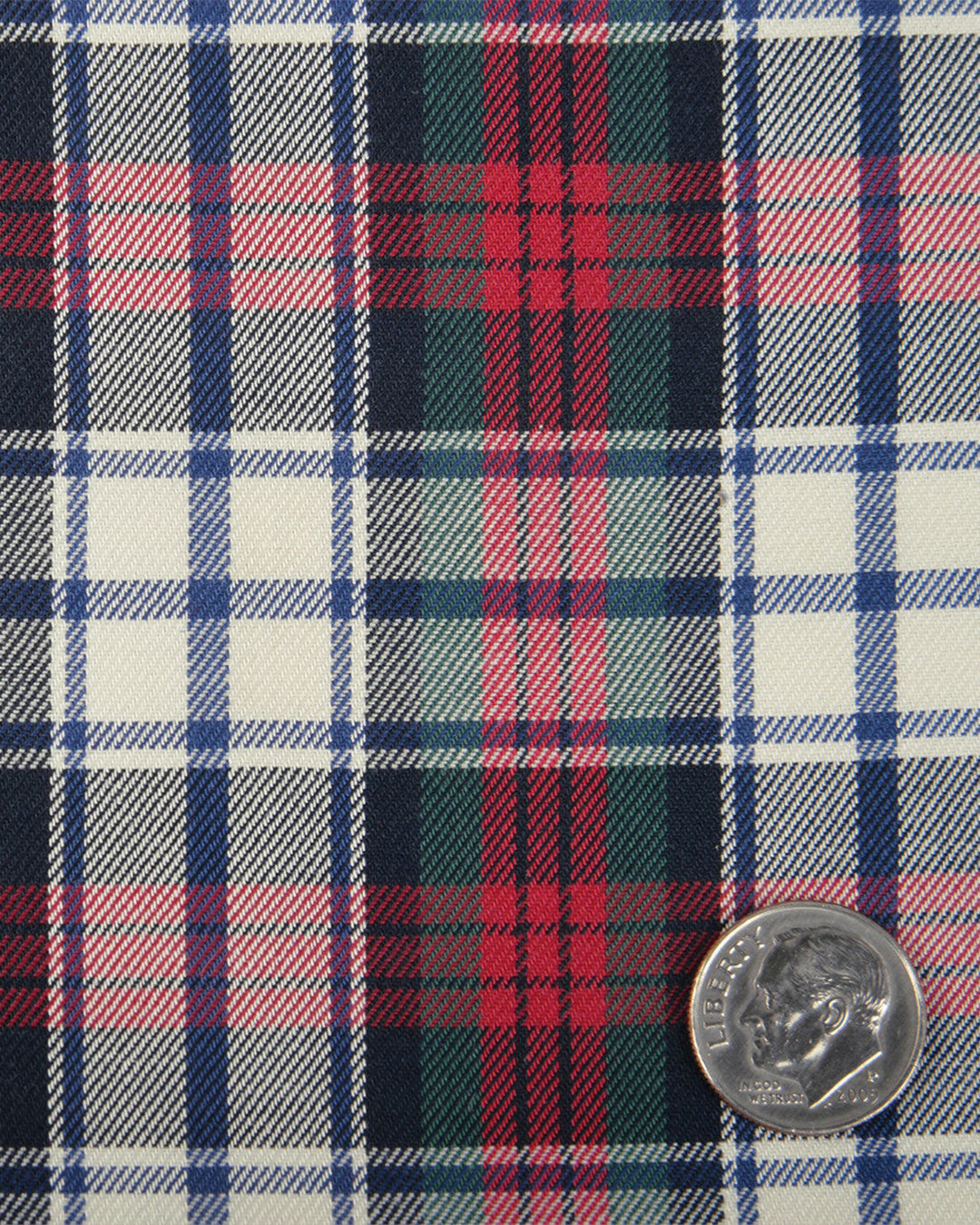 Red Blue Tartan Twill