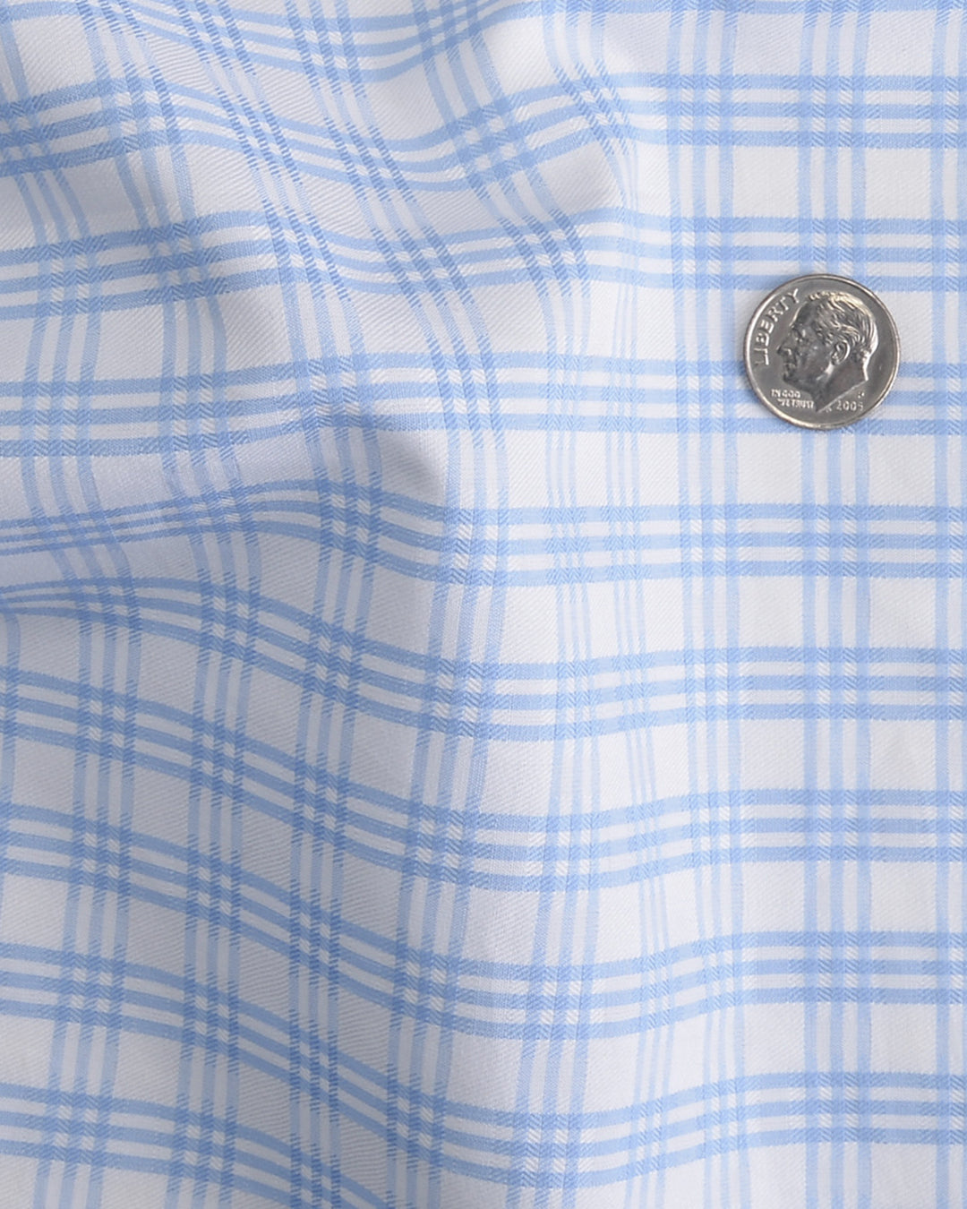 Monti Lustrous Blue Checks On White