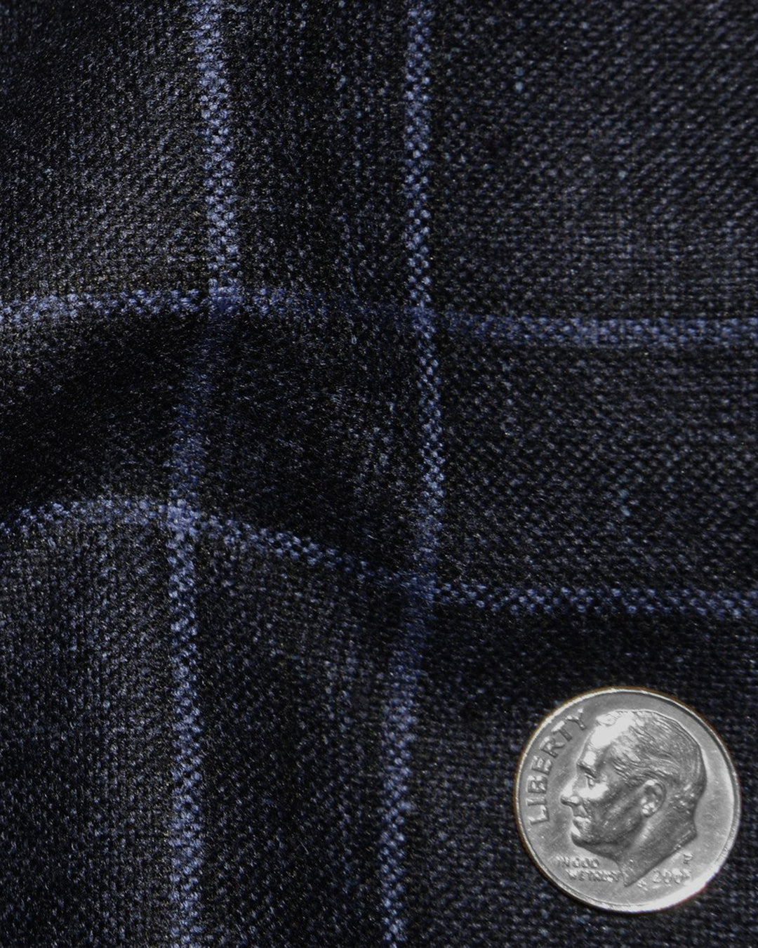 Loro Piana: Dark Blue Tartan Checks - 3