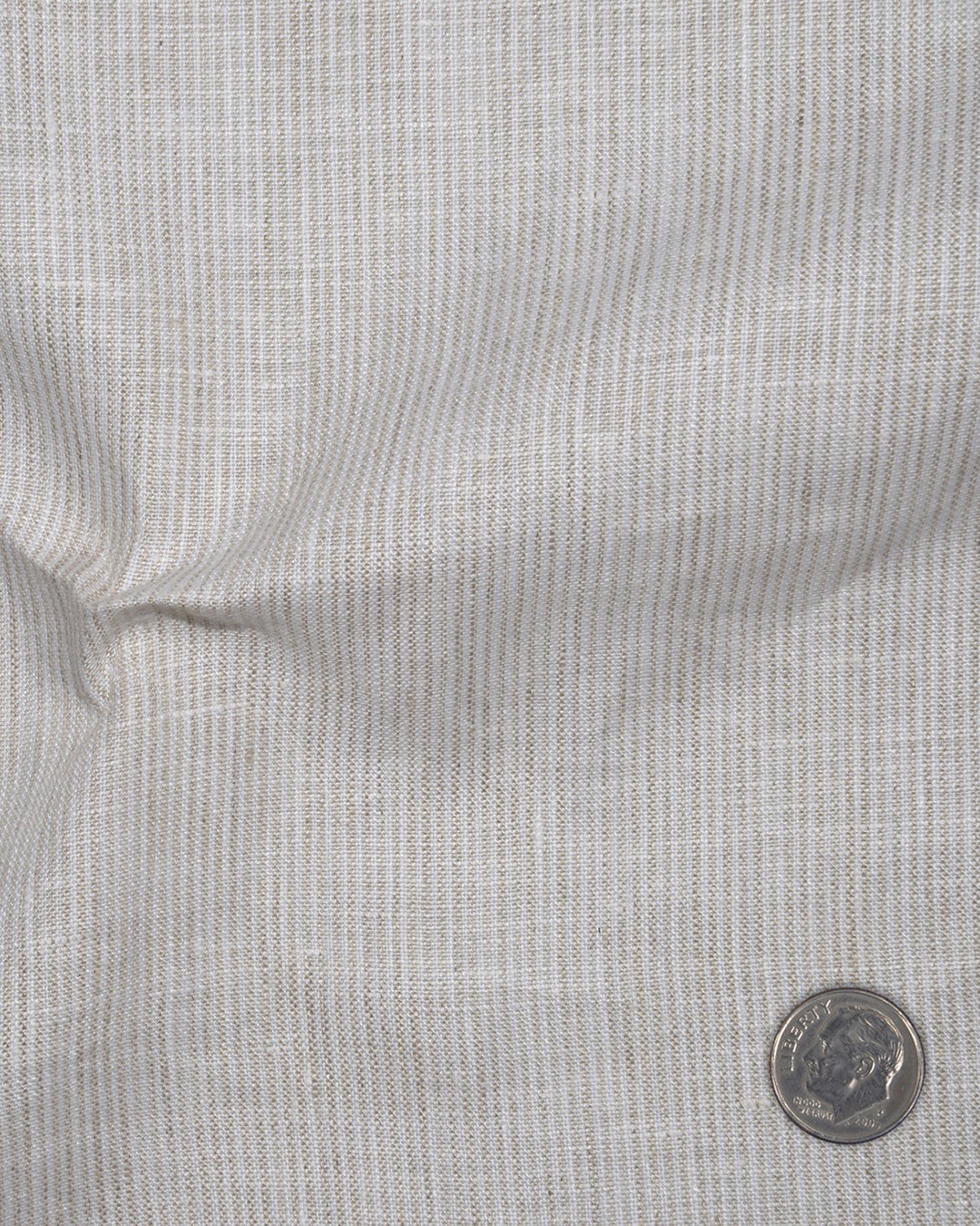 Ecru White Dress Stripes Linen
