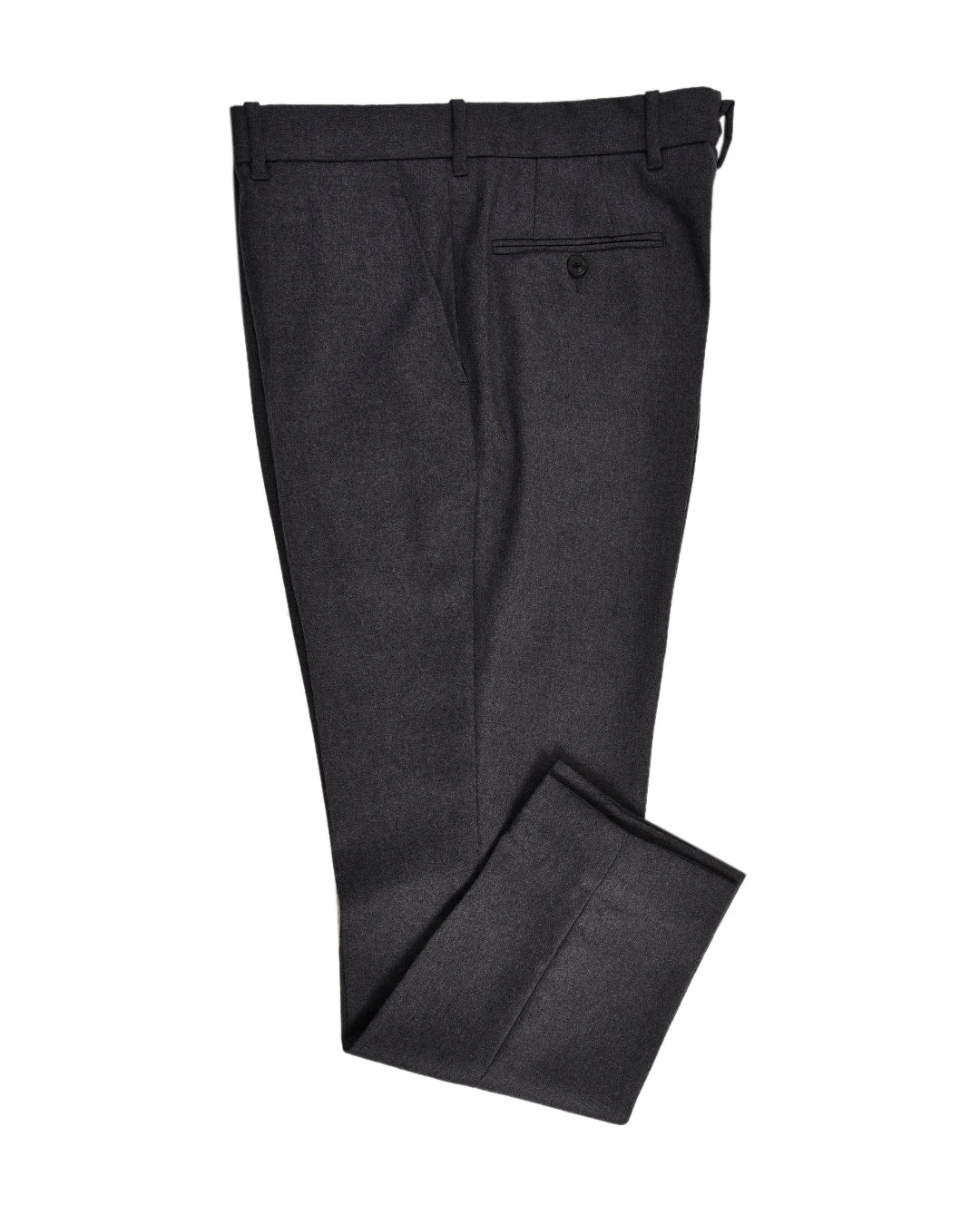 Dugdale Dark Grey Wool Flannel Dress Pant - 10