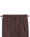 Molloy Plain Donegal Tweed Pants - Maroon