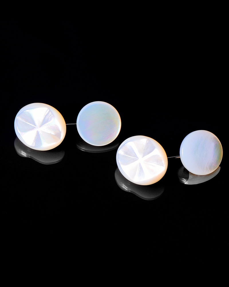 Ovale fresato Pearl White