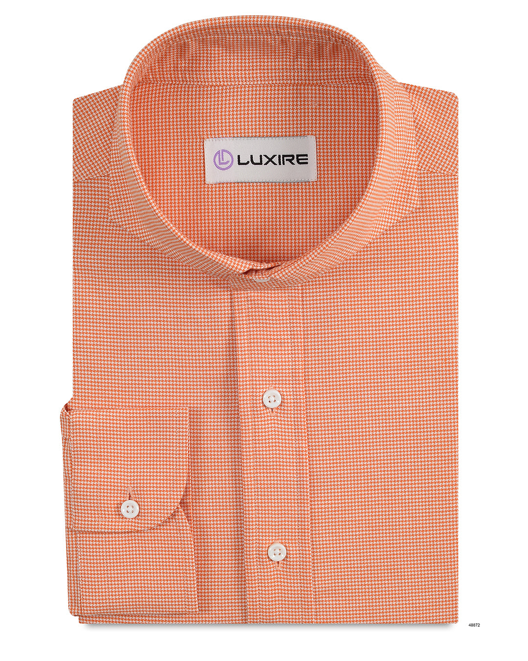 Orange Houndstooth Shirt - 1
