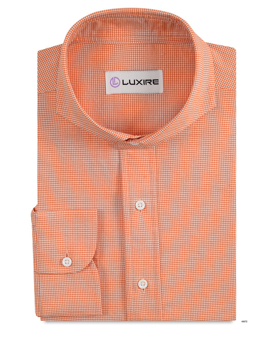 Orange Houndstooth Shirt