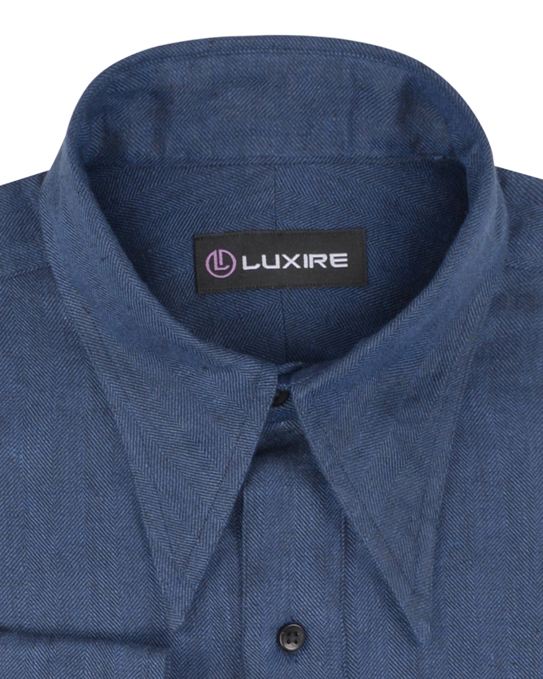 Linen: Lustrous Navy Herringbone - 2