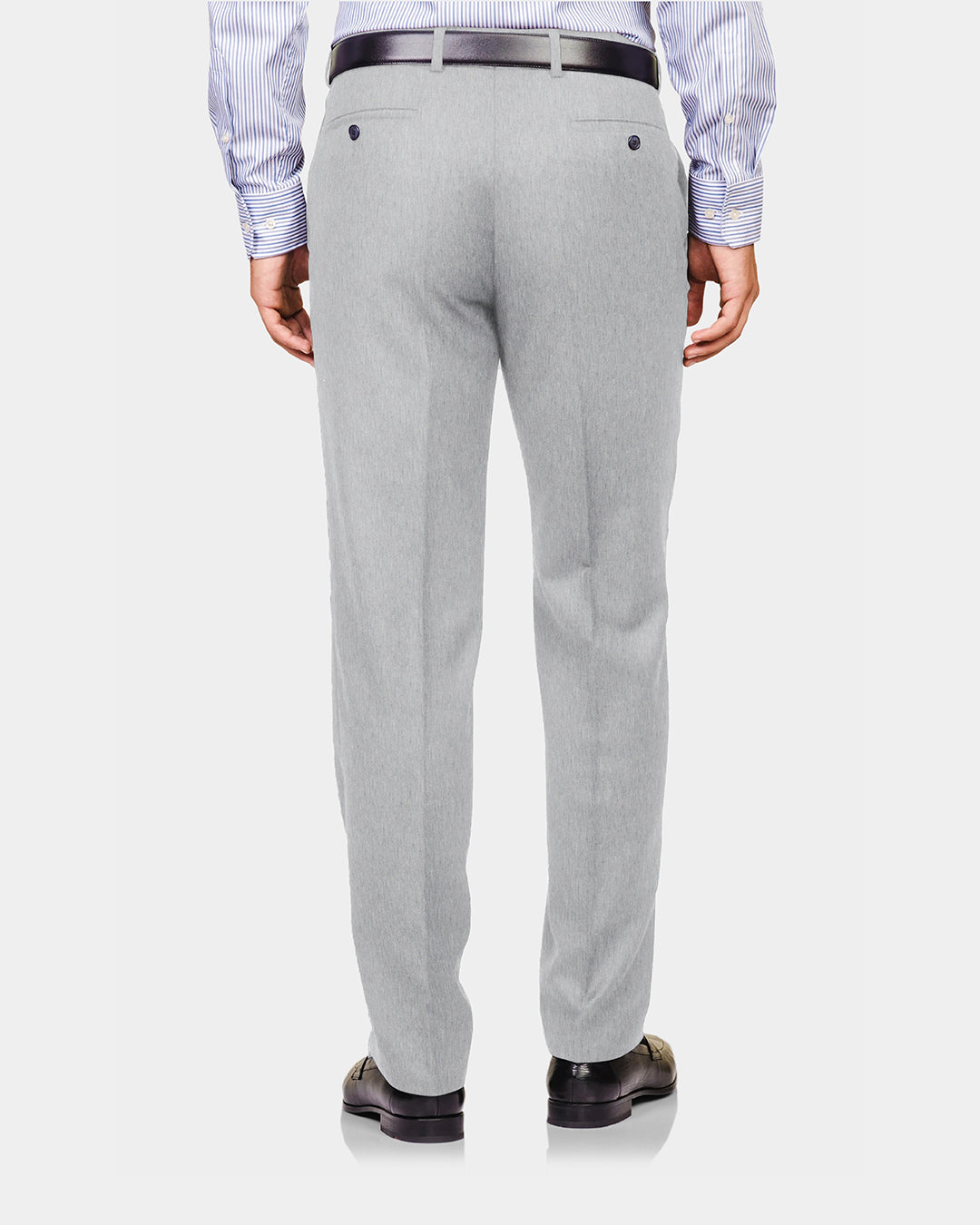 Light Grey Cotton Dress Pants - 3