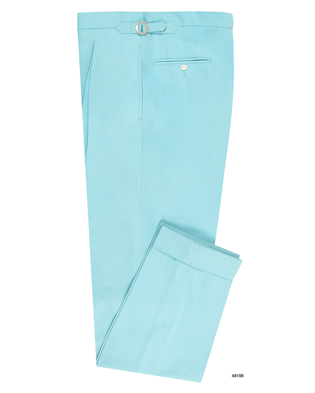 Gulf Stream Blue Cotton Twill Pant - 1