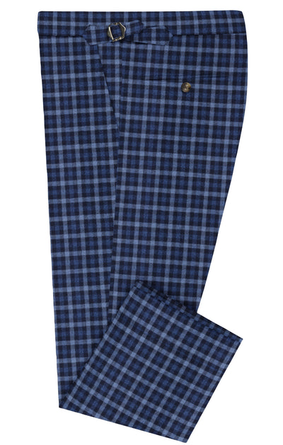 VBC Blue & Black Checks Twill Pant