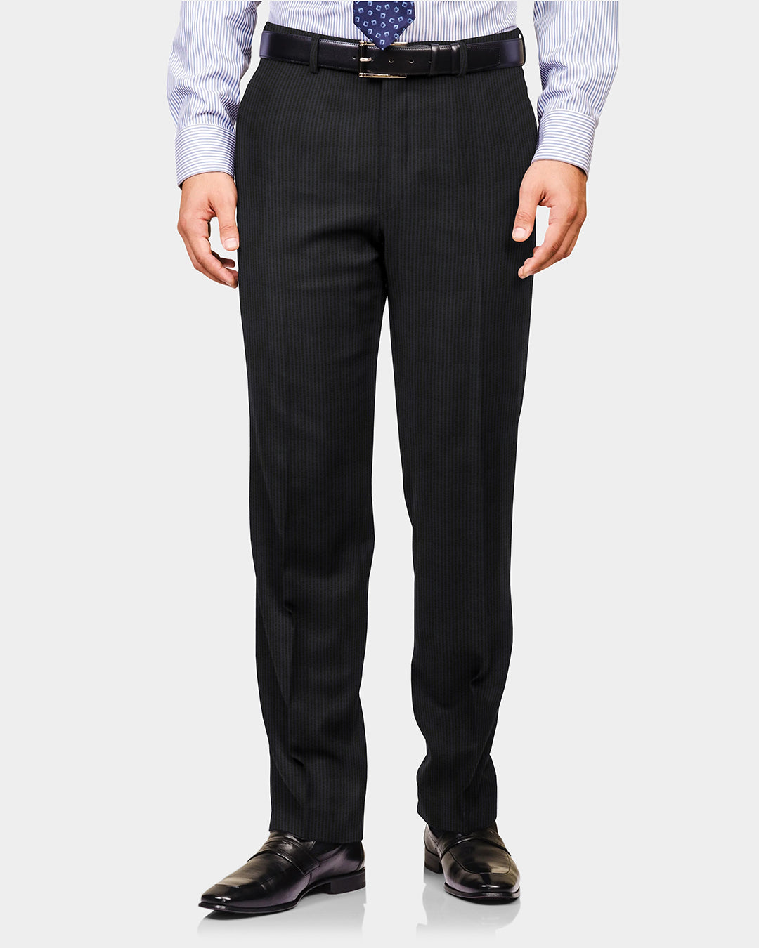 Loro Piana: Dark Olive Stripe Seersucker - 3