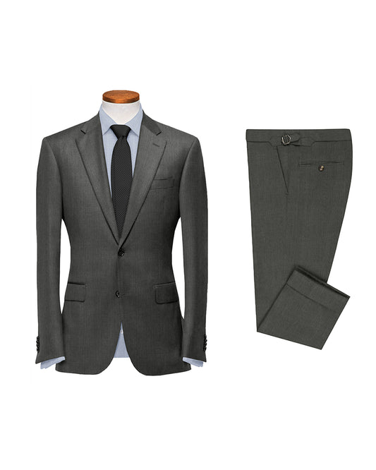 Washable Wool Suit: Mid Grey