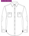 Dugdale Light Blue Windowpane Tweed Work Shirt