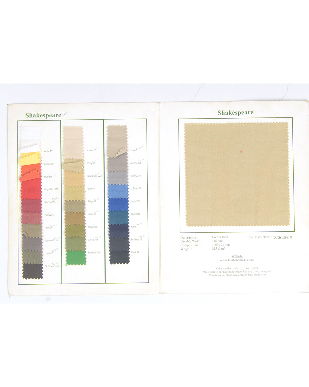 Brisbane Moss Lovat Green Twill - 6