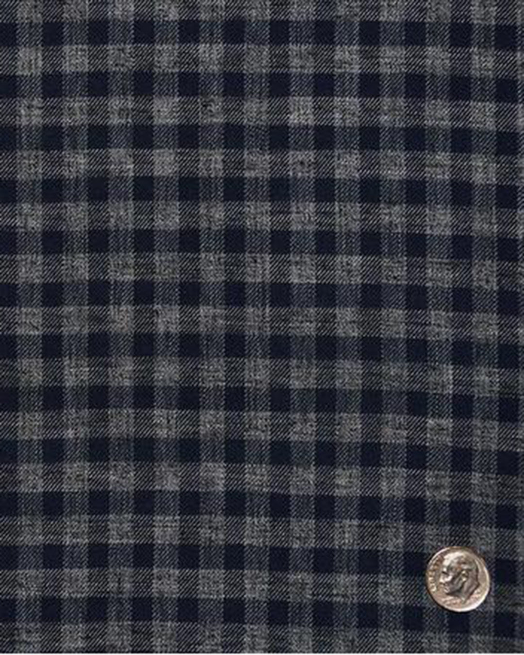 Luxire Presto: Grey Navy Tattersall Twill Checks - 4