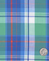 Green Blue Orange Madras Checks