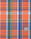 Orange Green Blue Madras Checks