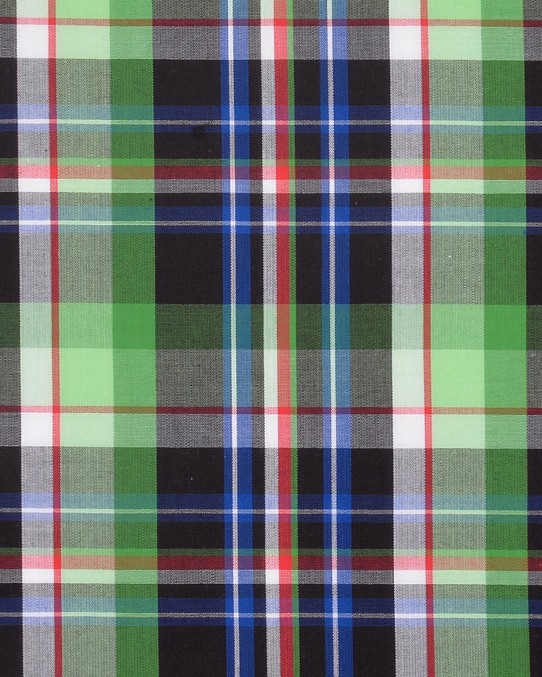 Green Black Blue Madras Checks