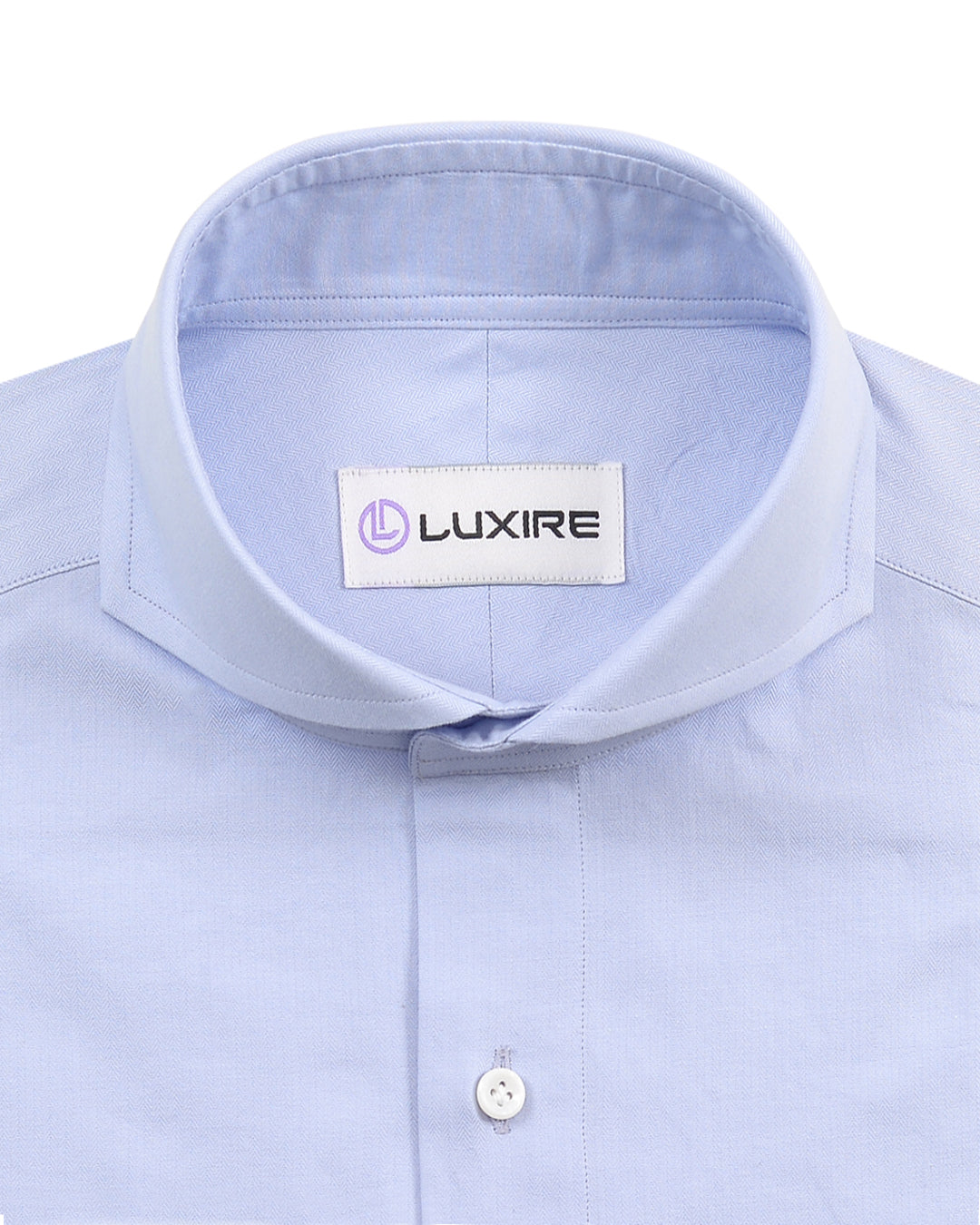 Sky Blue Herringbone Shirt