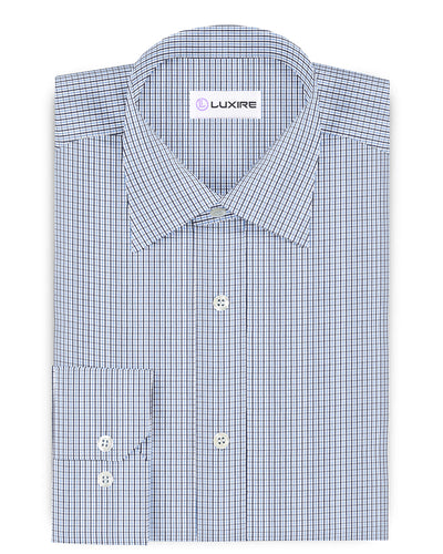 Albini: Blue Tattersal Checks