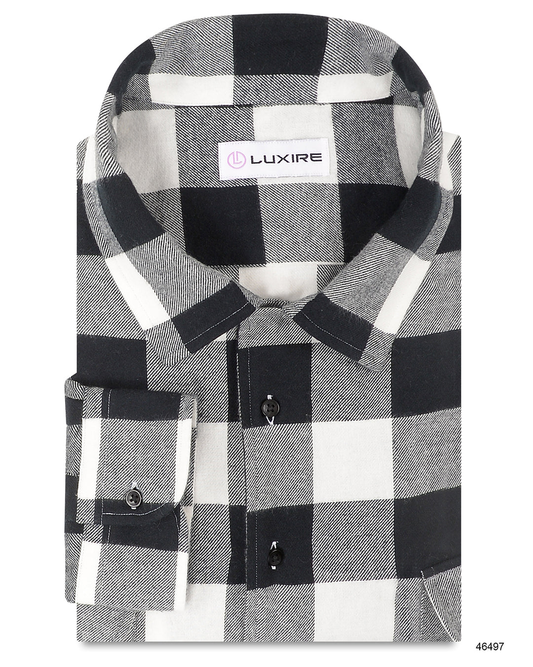 Strong Twill Black on White Checks - 1