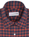 Flannel: Red Navy Grey Tattersall