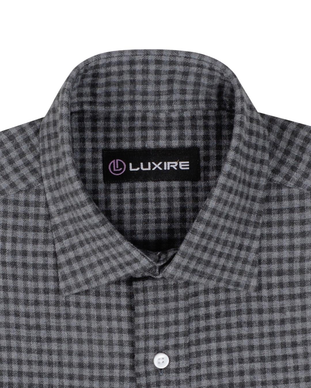 Mini Nightshadow Grey Gingham Flannel Work Shirt - 2