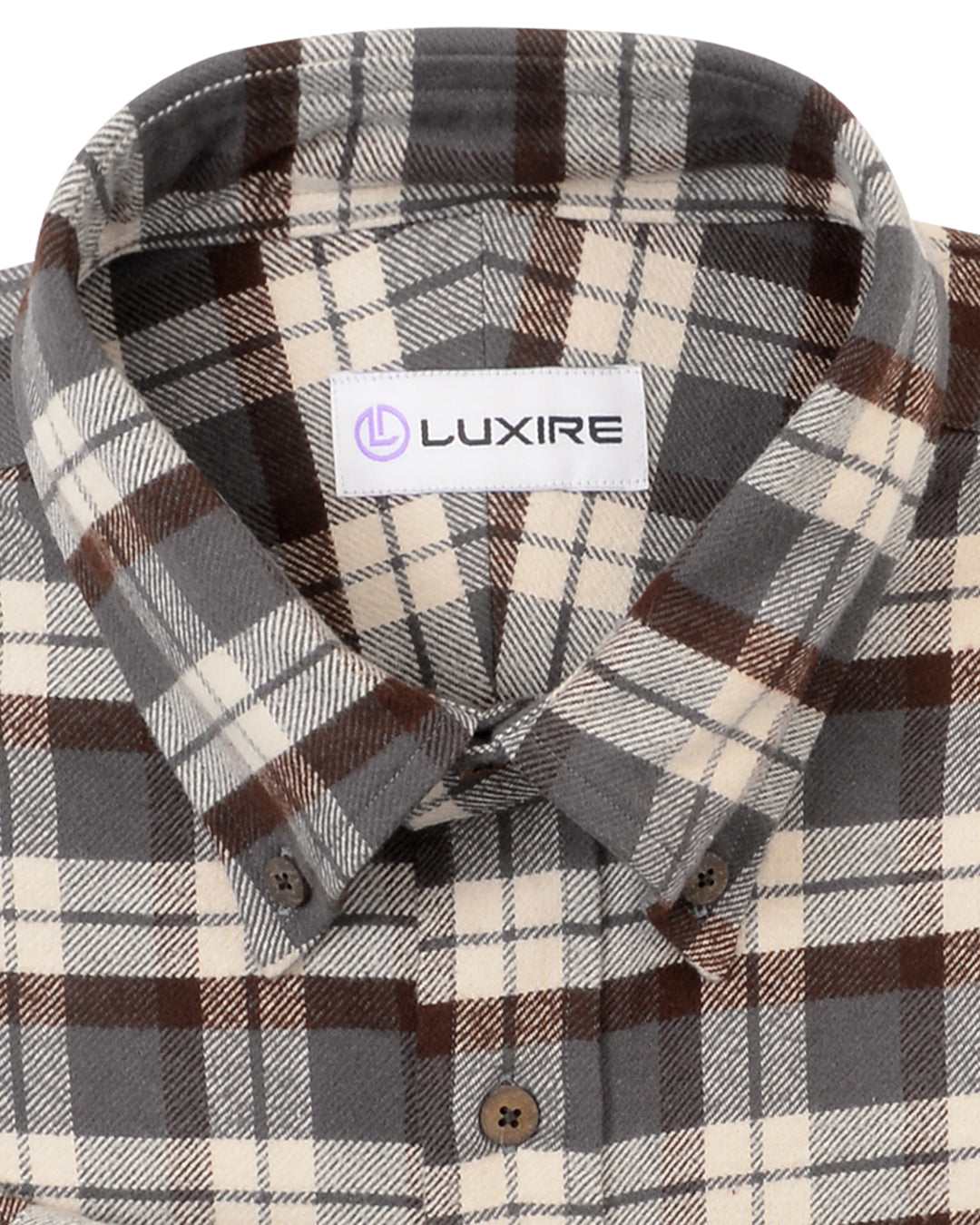 Brown Ecru Checks Flannel Shirt - 2