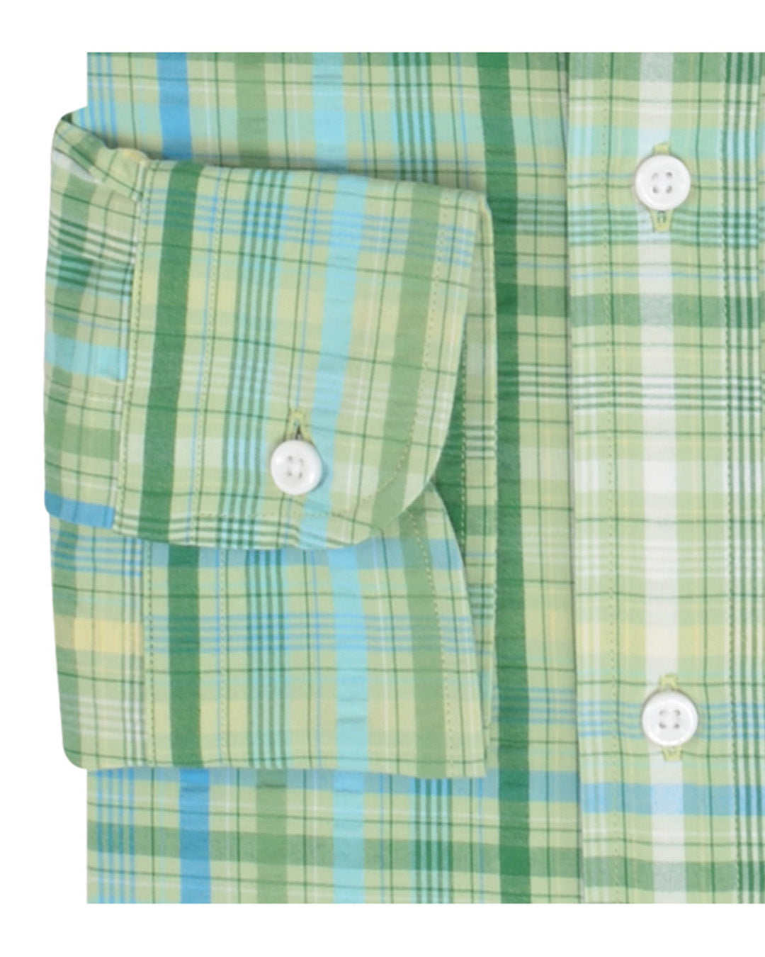 Blue Green Yellow Madras Seersucker - 3