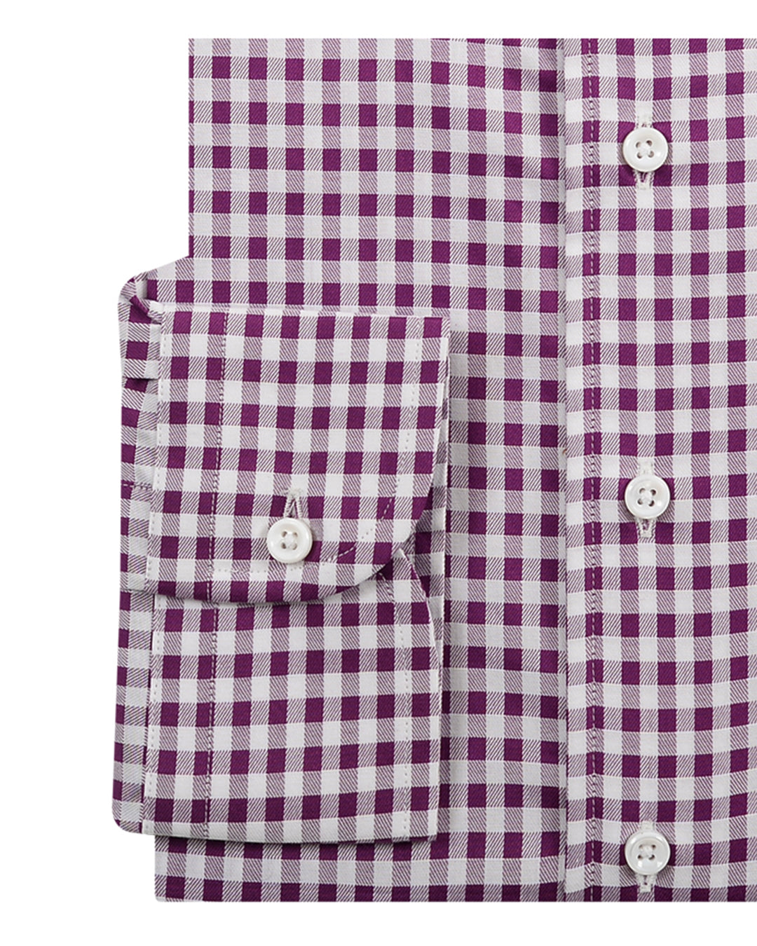 Monti Purple White Small Gingham Twill