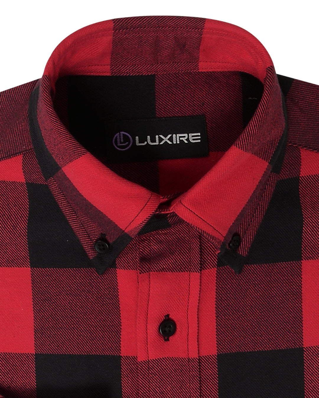Red Black Big Gingham Flannel - 2