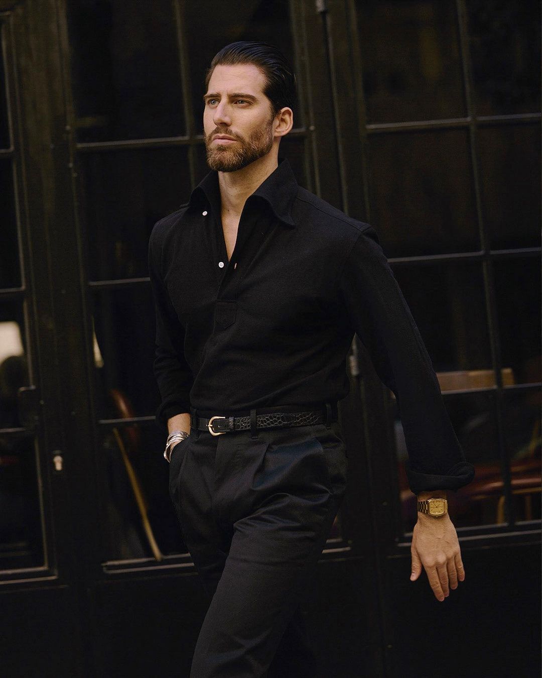 Pleated Black Twill Pant - 3