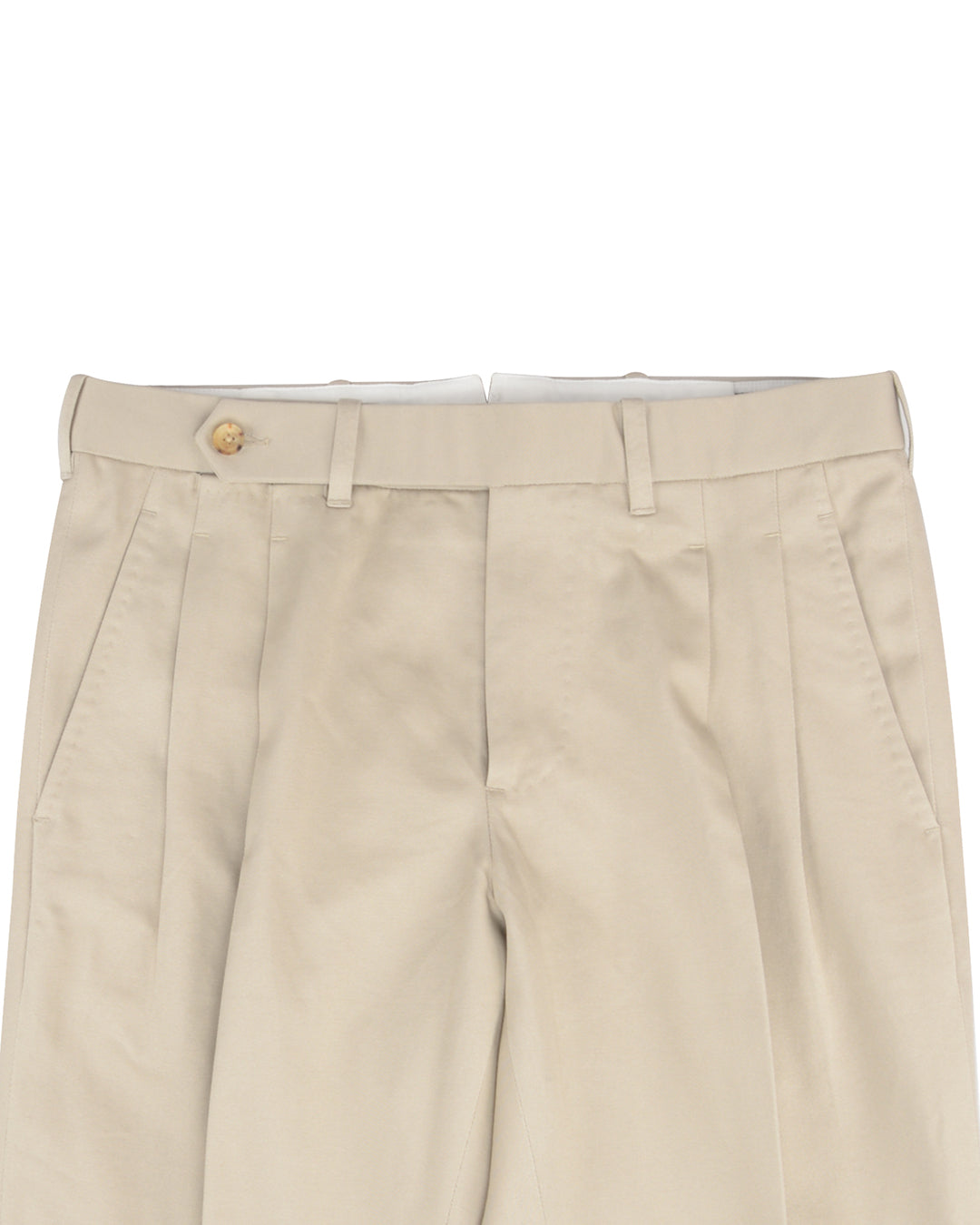 Soft Cream Cotton Twill Pant - 2