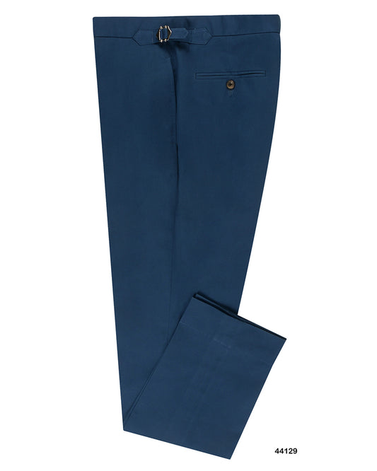 Soft Dark Blue Stretch Twill Pants