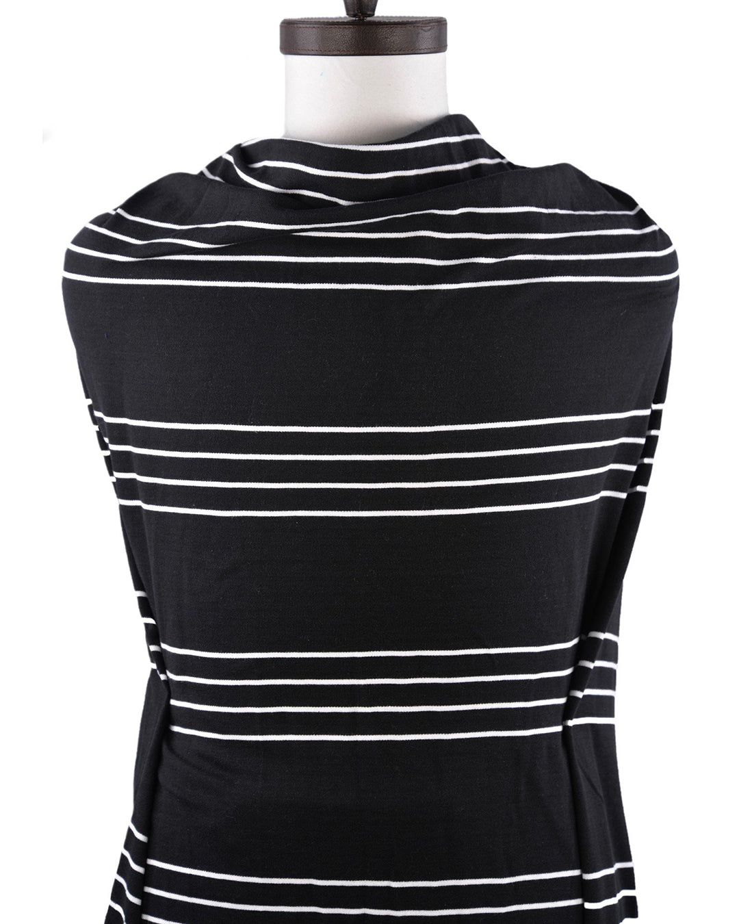 Black & White striped Polo T-shirt