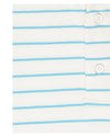 White Blue Striped Polo T-shirt