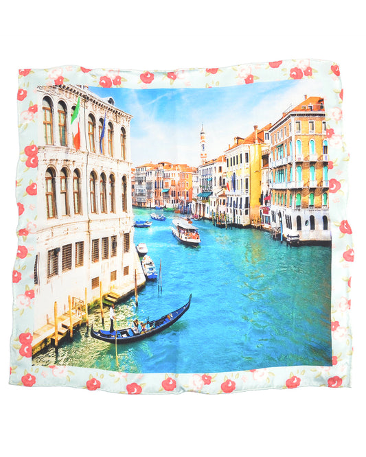 Pocket Square- Venice Blue Water