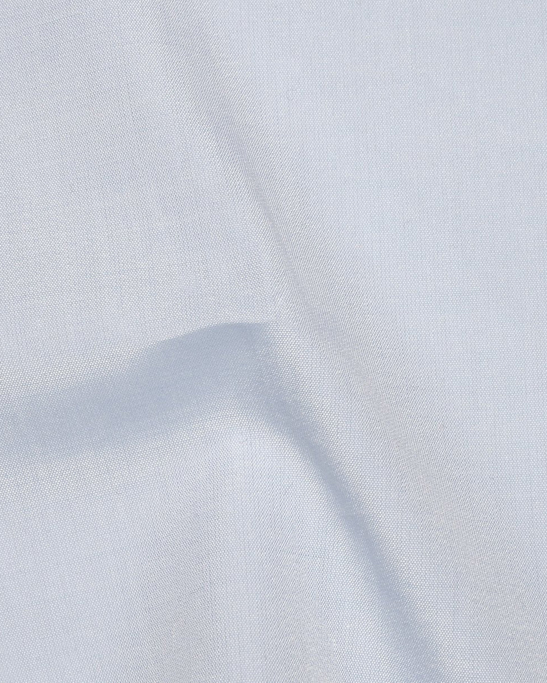 Zegna: Baby Blue Cotton Chambray - 4