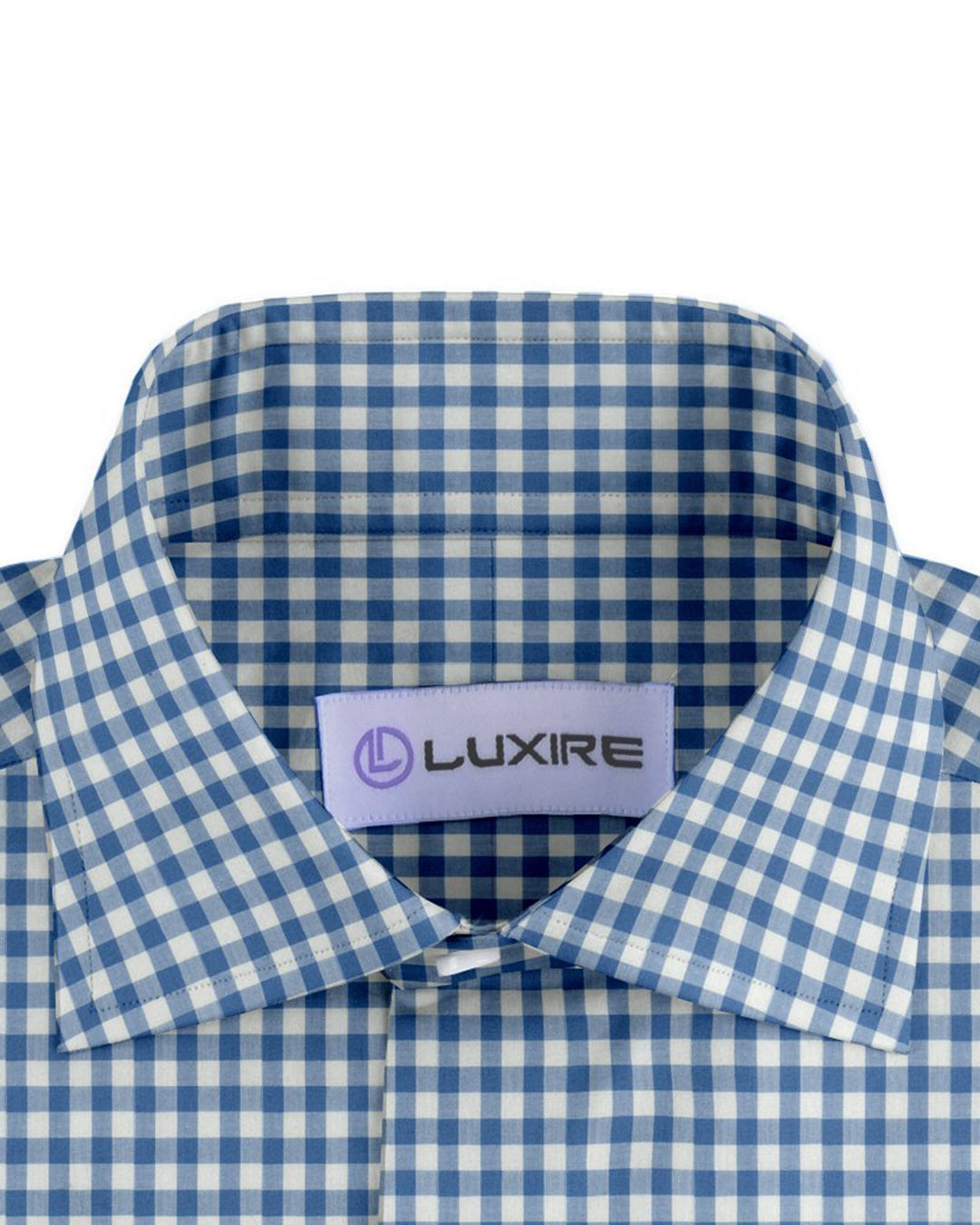 Ultramarine Blue Checks on White - 2