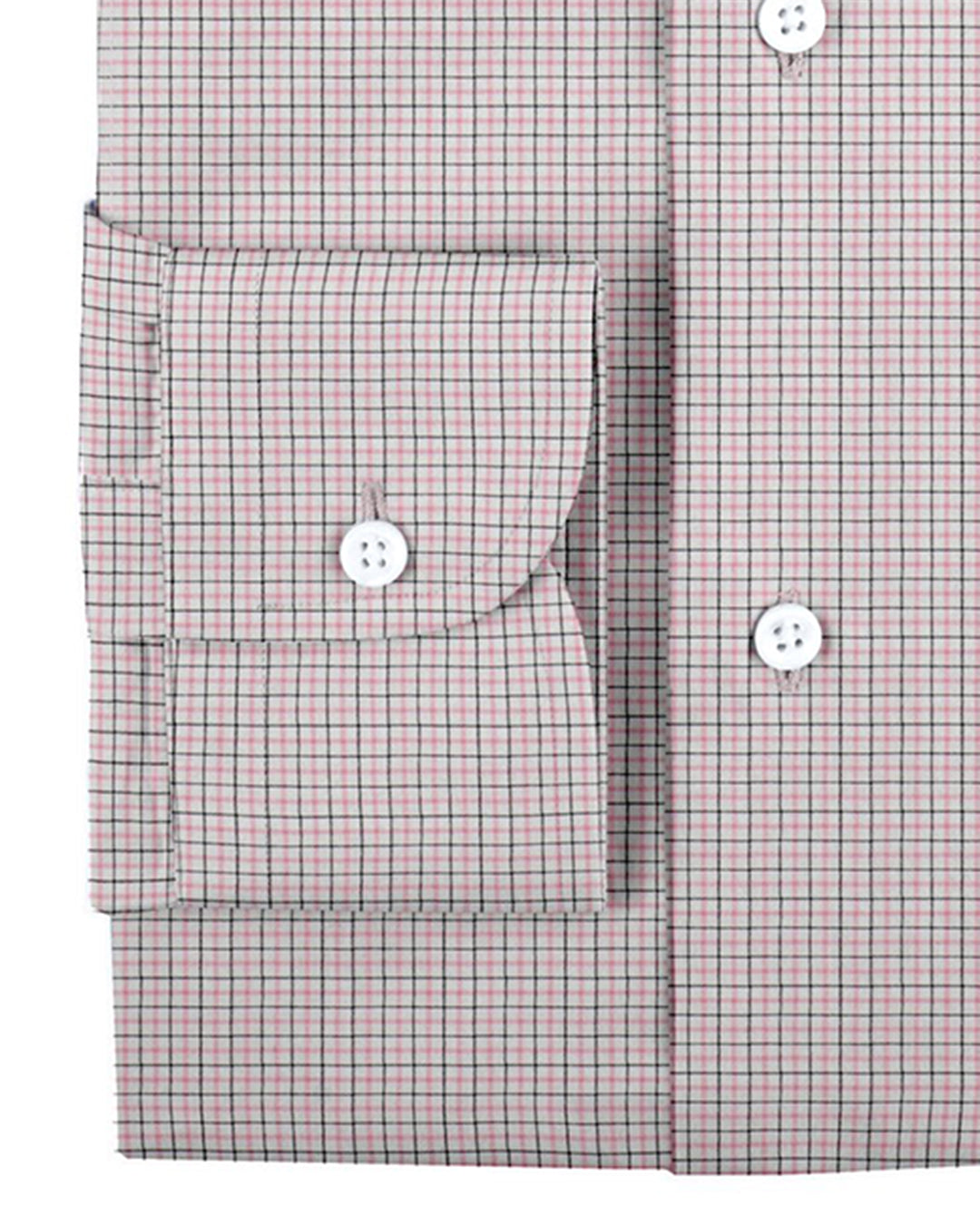 Pink Black Tattersall Checks on White