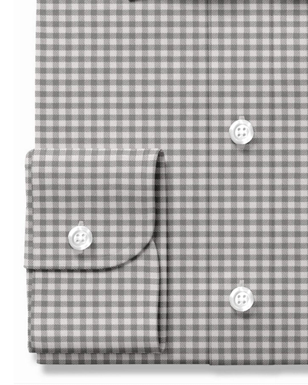 Albini: Light Grey Brush Gingham - 3