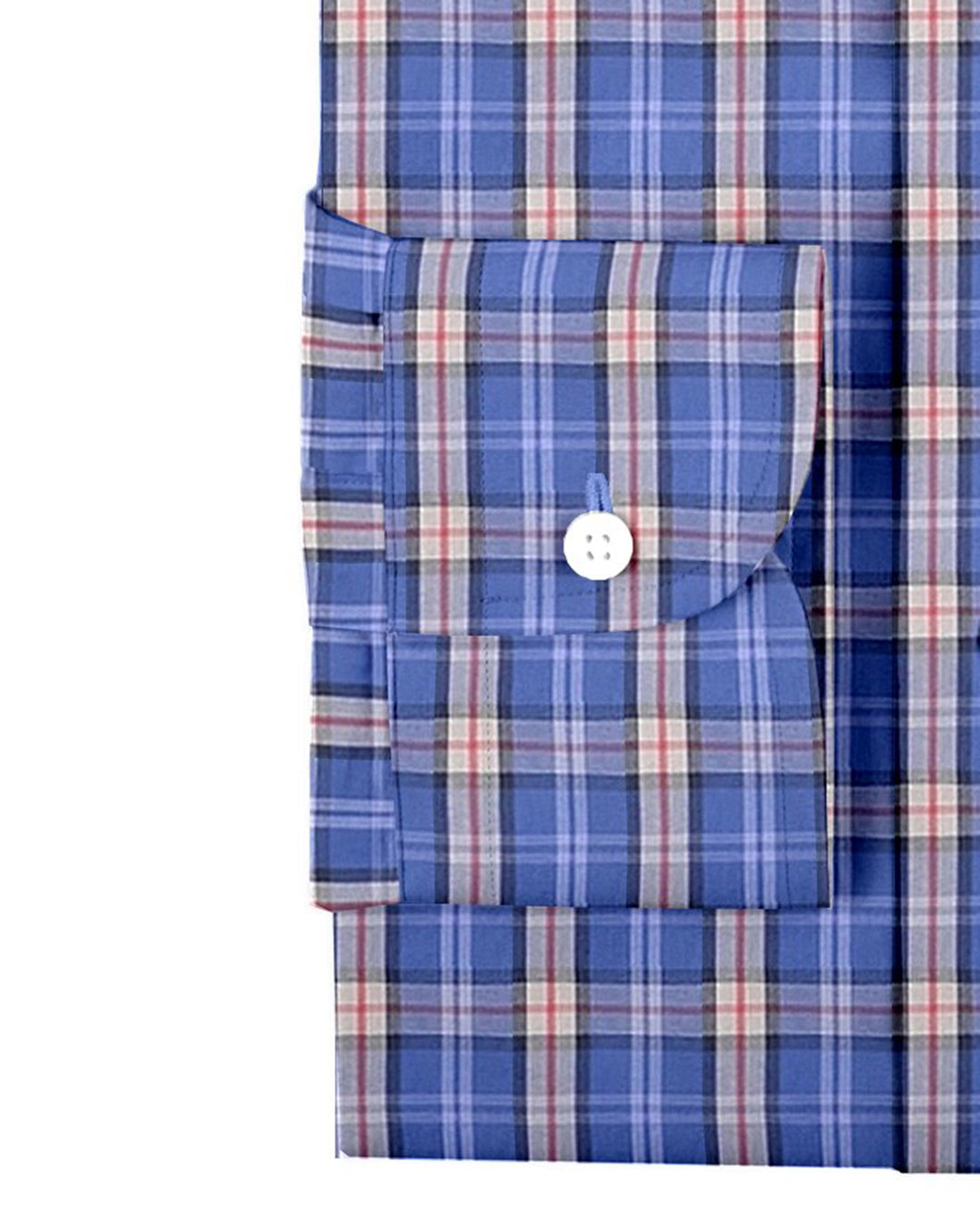 Blue Cream Red Tartan Checks