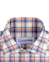 Blue Orange Tartan Checks On Yellow